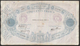 France, 500 Francs, ''Bleu Et Rose'', 12 Janvier 1939 - G.3130 - 189  (bon état) - 500 F 1888-1940 ''Bleu Et Rose''