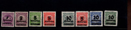 Deutsches Reich 318 - 330 A +B  Ex Wert Im Kreis  Mit Neuem Wertaufdruck MNH Postfrisch ** Neuf / MLH * Falz - Unused Stamps