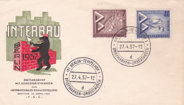 Berlin FDC 1957 Mi-Nr.160 + - 162 Internationale Bau-Ausstellung Interbau Berlin - 1948-1970