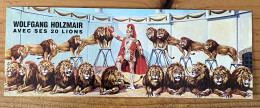 Carton Publicitaire Wolfgang Holzmair Et Ses 20 Lions - Artistas