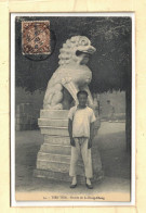 CPA  CHINE CHINA TIENTSIN TIANJIN  LION STATUE ENTRY LI-HUANG-CHANG IMPERIAL STAMP  Old Postcard - Chine