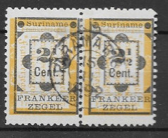 Suriname 1892, NVPH Gebruikt Paar 22,22a (SN 2922) - Surinam ... - 1975