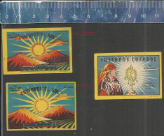 FOSFOROS EL SOL & COFRADE - OLD MATCHBOX LABELS MADE IN GUATEMALA - Luciferdozen - Etiketten