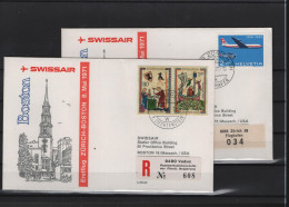 Schweiz Luftpost FFC Swissair 8.5.1971 Zürich - Boston - Primeros Vuelos