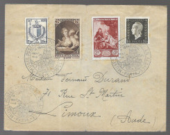 Cachet Du Musée Postal  1948 - La Poste En Alsace, Ensemble De 2 Enveloppes Voyagées Vers Limoux - Briefe U. Dokumente