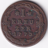 Hanau Münzenberg KM-111 1 Kreuzer 1773 - Monedas Pequeñas & Otras Subdivisiones
