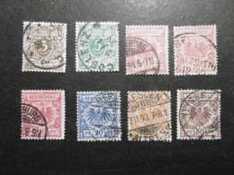 Deutsches Reich Mi. 45a+46c+47b(2)+47c+48d+49b+50d Gestempelt Alle Signiert BPP-ausgesuchter Satz - Used Stamps