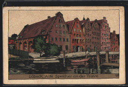 Steindruck-AK Lübeck, Alte Speicherhäuser An Der Trave  - Other & Unclassified