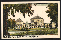 Steindruck-AK München, Grünanlagen Vor Dem Schloss Nymphenburg  - Otros & Sin Clasificación