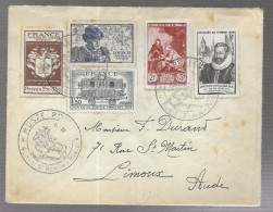 Paris, Cachet Musée Postal, 4 Rue Saint Romain Sur Enveloppe Voyagée Vers Limoux - Manual Postmarks