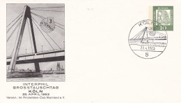 Berlin 1963 FDC Interphil Grossauschtag Köln 28-04-1963 - Privé Briefomslagen - Ongebruikt