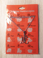 TIGRE Signe Chinois PENDENTIF AVEC PETITE CHAINETTE - HOROSCOPE - Pendentifs