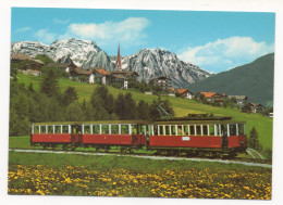 LE VIEUX STUBAITALBAHN  - VUE VERS TEFES AVEC LES MONTAGNES BETTELWURF - Trenes