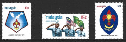 MALAISIE. N°119-21 De 1974. Jamboree. - Unused Stamps