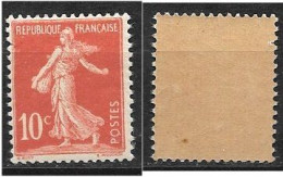 Semeuse Fond Plein Avec Sol - 10 C. Rouge - Type I - (1906) - Y & T N° 134 ** - Neufs