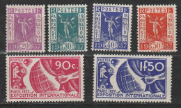 France N° 322 à 327 ** Sauf 327A Propagande Pour Expo Internationale Paris, 6 Valeurs - Nuovi