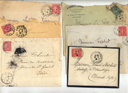 Lot SS De 99 Lettre + 3 Carte Cachet Sur Semeuse à Voir - Handstempel