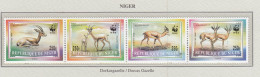 NIGER 1998 WWF Animals Dorcas Gazelle  MiNr. 1460 - 1463 MNH(**) Fauna 594 - Nuovi