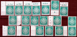 DDR - East Germany 1957 ⁕ Official / Dienstmarke 10 Pf. Mi.35 Perf. 13:12½ ⁕ 19v MNH - Nuovi