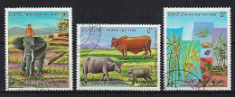 Animaux De La Ferme Laos 1983 (602) Yvert 514 à 516 Oblitérés Used - Ferme