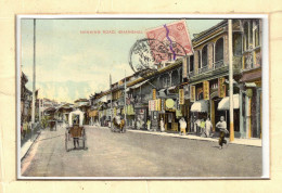 CPA  CHINE CHINA SHANGHAI ANIMATED NANKING ROAD RICKSHAWS STORES   Old Postcard - Cina