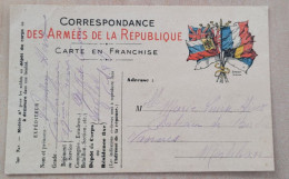 CORRESPONDANCE DES ARMÉES DE LA RÉPUBLIQUE / CARTE EN FRANCHISE : ENVOI Le 23 Aout 1915 De Viroflay - War 1914-18