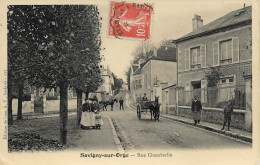 91 - Savigny Sur Orge : Rue Chamberlin - CPA Glacée écrite - Savigny Sur Orge