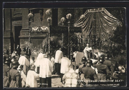 AK München, Fronleichnams-Prozession 1921, Evangelium An Der Theatinerkirche  - München