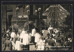 AK München, Fronleichnams-Prozession 1921, Evangelium An Der Theatinerkirche  - Muenchen