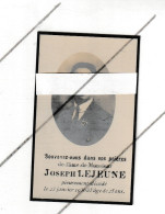 Faire-part De Décès De Mr. Joseph LEJEUNE - LIEGE 1930  (B374) - Esquela