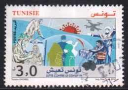 2020- Tunisie - La Lutte Contre Le Virus COVID - 19 "La Tunisie Toujours Debout…" - Obli - Tunisia (1956-...)