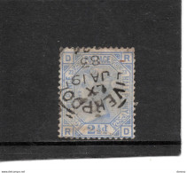 GB 1880 VICTORIA Yvert 62 Planche 23 Oblitéré, Used Cote : 30 Euros - Usati