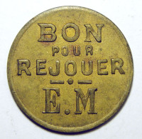 Jeton Bon Pour Rejouer E.M. - Monedas / De Necesidad
