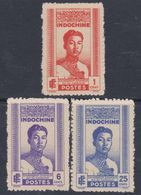 Indochine N° 224 / 26 XX  Couronnement Du Roi  Sihanouk, Les 3 Valeurs Sans Charnière,TB - Sonstige & Ohne Zuordnung