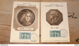 2 CPA Avec Cachet Centenaire Du Timbre, LE HAVRE 1949 ............ Q-11039 - Covers & Documents