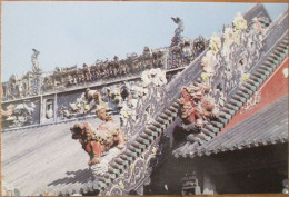 CHINA PEOPLES REPUBLIC CHEN CLAN ACADEMY ROOF STATUES POSTCARD ANSICHTSKARTE CARTOLINA CARD POSTKARTE CARTE POSTALE - Cina