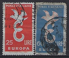 Italy 1958  Europa (o) Mi.1016-1017 - 1946-60: Used