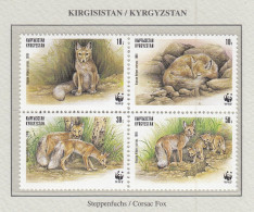 KYRGYSTAN 1999 WWF Animals Fox Mi 168-171 MNH(**) Fauna 601 - Otros & Sin Clasificación