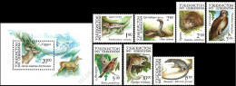 1993 07 Uzbekistan Fauna Teratoscincus Scincus Pandion Haliaetus 	Remiz Pendulinus MNH - Ouzbékistan