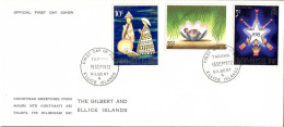 Gilbert And Ellice Islands 1972 Mi 198-200 FDC  (XFDC ZS7 WGE198-200) - Weihnachten