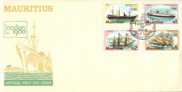 Mauritius 1980 Mi 494-497 FDC  (FDC ZS4 MRT494-497) - Barcos