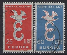 Italy 1958  Europa  (o) Mi.1016-1017 - 1946-60: Oblitérés