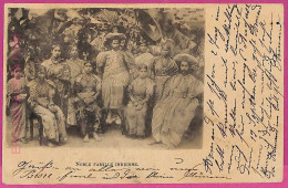 Ag3807  - INDIA - VINTAGE POSTCARD - 1904 - A Noble Indian Family - Indien