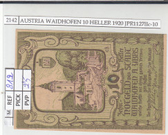 BILLETE AUSTRIA WAIDHOFEN 10 HELLER 1920 JPR1127IIc-10 - Sonstige – Europa