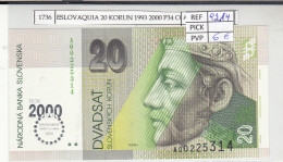 BILLETE ESLOVAQUIA 20 KORUN 2000 P-34  - Otros – Europa