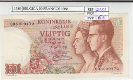 BILLETE BELGICA 50 FRANCOS 1966 P-139a.2  - Otros – Europa