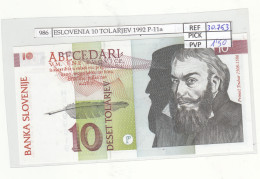 BILLETE ESLOVENIA 10 TOLARJEV 1992 P-11a - Andere - Europa