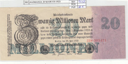 BILLETE ALEMANIA 20 MILLONES MARCOS 1923 P-97/2 - Autres - Europe