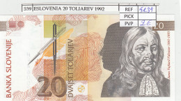 BILLETE ESLOVENIA 20 TOLJAREV 1992 P-12a - Andere - Europa