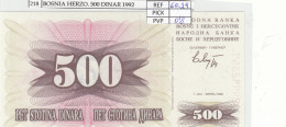 BILLETE BOSNIA HERZOGOVINA 500 DINARA 1992 P-14a - Sonstige – Europa